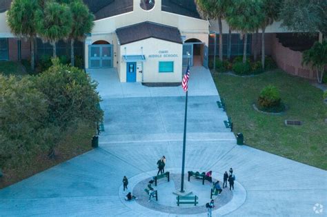 Omni Middle School entrance courtyard in Boca Raton