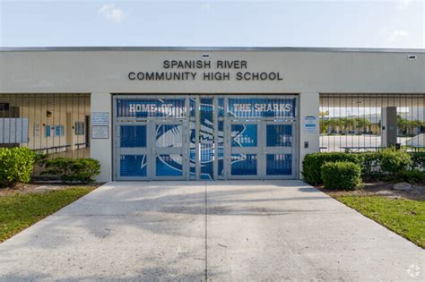 Spanish River Community High School main entrance in Boca Raton